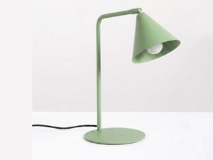 Miniaturka 93 - Stalowa lampa biurkowa Sorvella 35 cm szałwiowy we wnętrzu