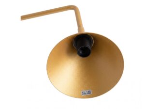 Miniaturka 142 - Stalowa lampa biurkowa Sorvella 35 cm złoty – klosz od spodu z oprawką E14