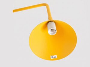 Miniaturka 87 - Stalowa lampa biurkowa Sorvella 35 cm żółty – klosz od spodu z oprawką E14
