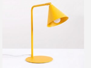 Miniaturka 82 - Stalowa lampa biurkowa Sorvella 35 cm żółty we wnętrzu