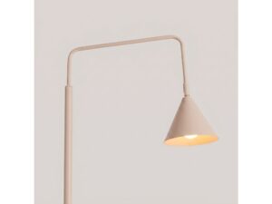 Miniaturka 163 - Stalowa lampa podłogowa Sorvella 165 cm beżowy – ramię i klosz ze światłem