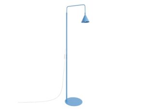 Miniaturka 6 - Stalowa lampa podłogowa Sorvella 165 cm błękitny na białym tle