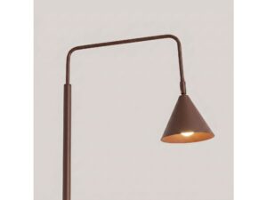 Miniaturka 20 - Stalowa lampa podłogowa Sorvella 165 cm brązowy – ramię i klosz ze światłem