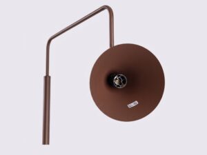 Miniaturka 23 - Stalowa lampa podłogowa Sorvella 165 cm brązowy – klosz od frontu z oprawką