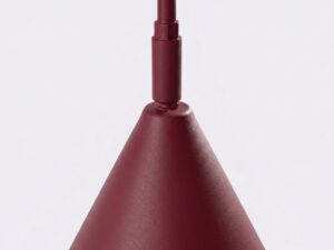Miniaturka 87 - Stalowa lampa podłogowa Sorvella 165 cm burgund – stożkowy klosz w zbliżeniu