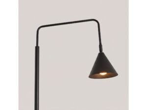 Miniaturka 141 - Stalowa lampa podłogowa Sorvella 165 cm czarny – ramię i klosz ze światłem