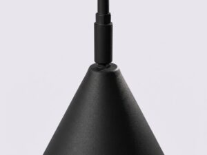 Miniaturka 143 - Stalowa lampa podłogowa Sorvella 165 cm czarny – stożkowy klosz w zbliżeniu