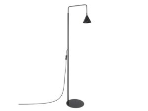 Miniaturka 138 - Stalowa lampa podłogowa Sorvella 165 cm czarny na białym tle