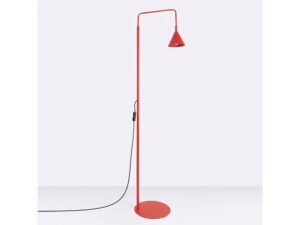 Miniaturka 28 - Stalowa lampa podłogowa Sorvella 165 cm czerwony na jasnym tle