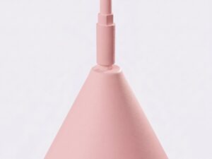 Miniaturka 65 - Stalowa lampa podłogowa Sorvella 165 cm różowy – stożkowy klosz w zbliżeniu