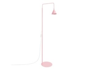 Miniaturka 60 - Stalowa lampa podłogowa Sorvella 165 cm różowy na białym tle