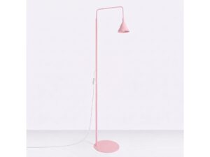 Miniaturka 61 - Stalowa lampa podłogowa Sorvella 165 cm różowy na jasnym tle