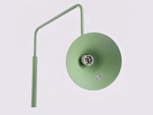 Miniaturka 55 - Stalowa lampa podłogowa Sorvella 165 cm szałwiowy – klosz od frontu z oprawką