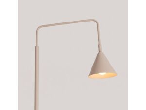 Miniaturka 96 - Stalowa lampa podłogowa Sorvella 165 cm taupe – ramię i klosz ze światłem