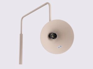 Miniaturka 99 - Stalowa lampa podłogowa Sorvella 165 cm taupe – klosz od frontu z oprawką
