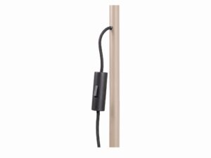 Miniaturka 100 - Stalowa lampa podłogowa Sorvella 165 cm taupe – włącznik na przewodzie