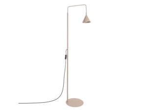 Miniaturka 93 - Stalowa lampa podłogowa Sorvella 165 cm taupe na białym tle