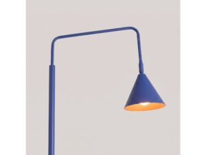 Miniaturka 74 - Stalowa lampa podłogowa Sorvella 165 cm ultramaryna – ramię i klosz ze światłem