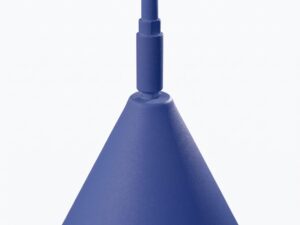 Miniaturka 76 - Stalowa lampa podłogowa Sorvella 165 cm ultramaryna – stożkowy klosz w zbliżeniu