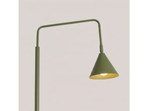 Miniaturka 152 - Stalowa lampa podłogowa Sorvella 165 cm zielony oliwkowy – ramię i klosz ze światłem