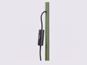 Miniaturka 156 - Stalowa lampa podłogowa Sorvella 165 cm zielony oliwkowy – włącznik na przewodzie
