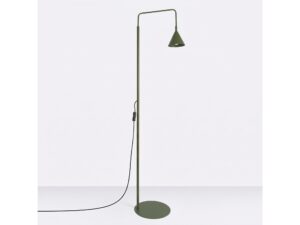 Miniaturka 150 - Stalowa lampa podłogowa Sorvella 165 cm zielony oliwkowy na jasnym tle