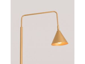 Miniaturka 119 - Stalowa lampa podłogowa Sorvella 165 cm złoty – ramię i klosz ze światłem