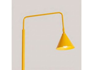 Miniaturka 41 - Stalowa lampa podłogowa Sorvella 165 cm żółty – ramię i klosz ze światłem