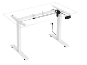 Miniaturka 9 - Biały stelaż Varius z ukosa z zarysem blatu