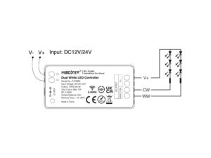 Miniaturka 1 - Sterownik LED do taśm jednokolorowych i CCT – grafika techniczna pierwsza