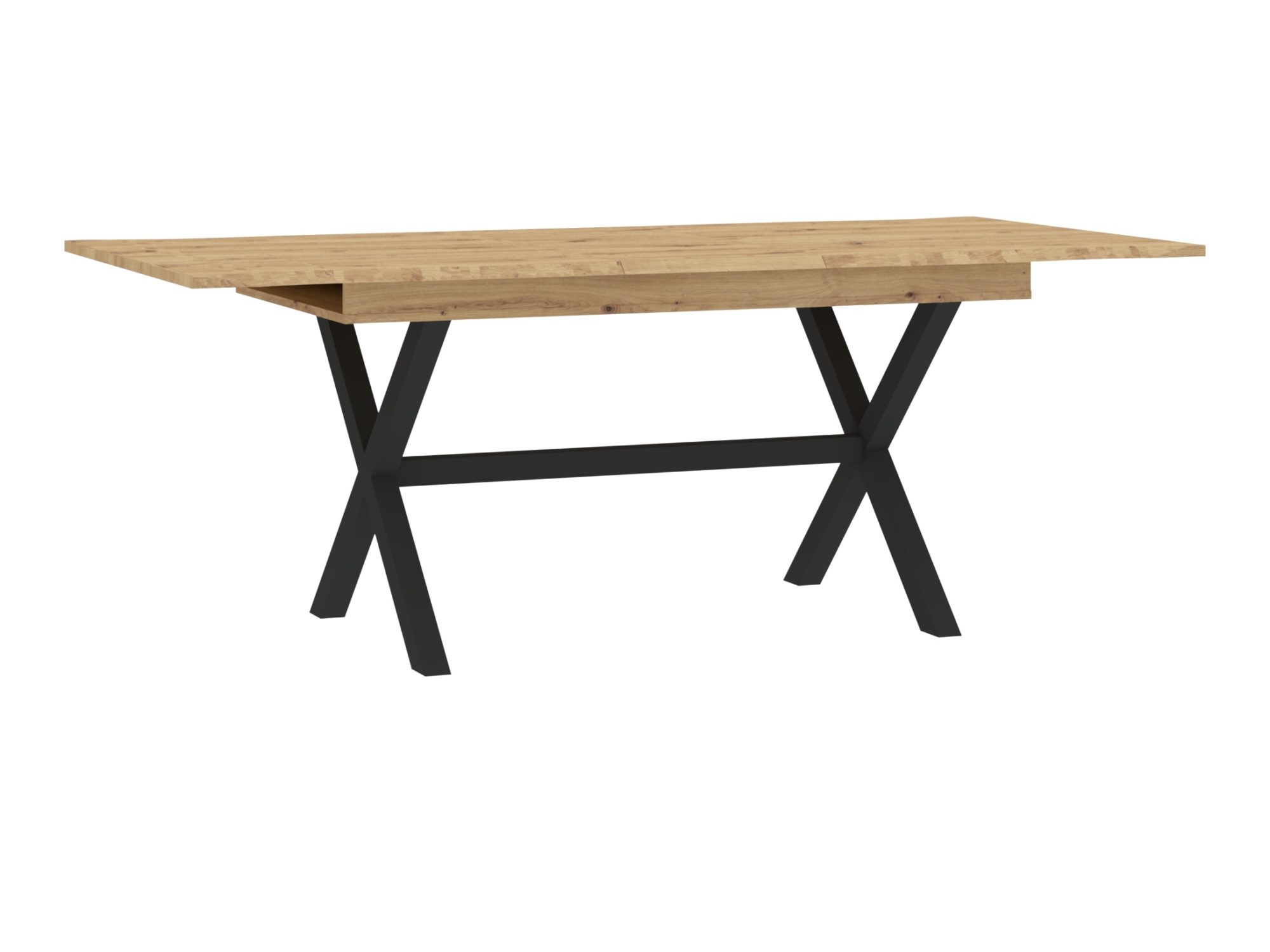 Stół Axerio 200 cm dąb artisan i czarny – packshot