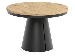 Miniaturka 2 - Stół Calvetta Bis z obręczą – blat dąb artisan, czarny stelaż