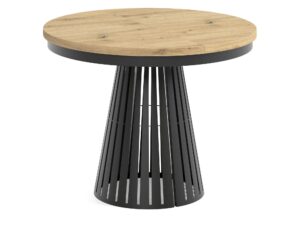 Miniaturka 2 - Stół Conello Bis z obręczą – blat dąb artisan, czarny stelaż