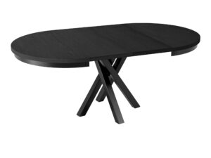 Miniaturka 3 - Rozłożony stół Fenita czarny owalny blat 140 cm