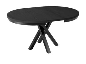 Miniaturka 2 - Stół Fenita czarny rozłożony z owalnym blatem 140 na 100 cm