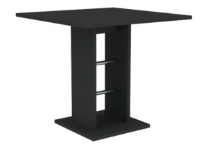 Miniaturka 1 - Antracytowy stół Volkaro 76 × 76 cm – widok ukośny podstawy i blatu