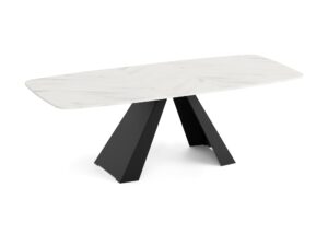 Miniaturka 3 - Stół Mirvano – blat marmur bianco, czarny stelaż