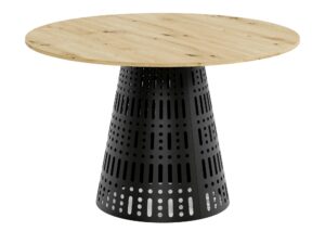 Miniaturka 2 - Stół Nordano – blat dąb artisan, czarny stelaż