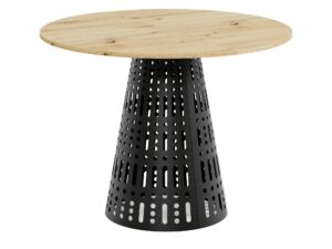 Miniaturka 2 - Stół Nordano – blat dąb artisan, czarny stelaż