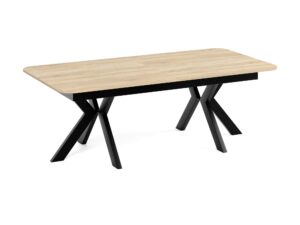 Miniaturka 1 - Stół Oslavo – blat dąb sonoma, czarny stelaż