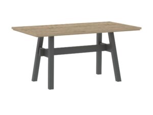 Miniaturka 1 - Stół Portavello 160 × 90 cm dąb Evoke i antracyt na białym tle