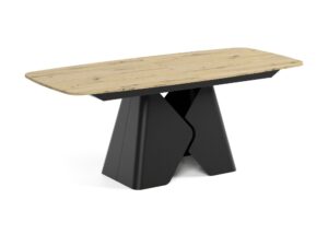 Miniaturka 2 - Stół Prismaro – blat dąb artisan, czarny stelaż