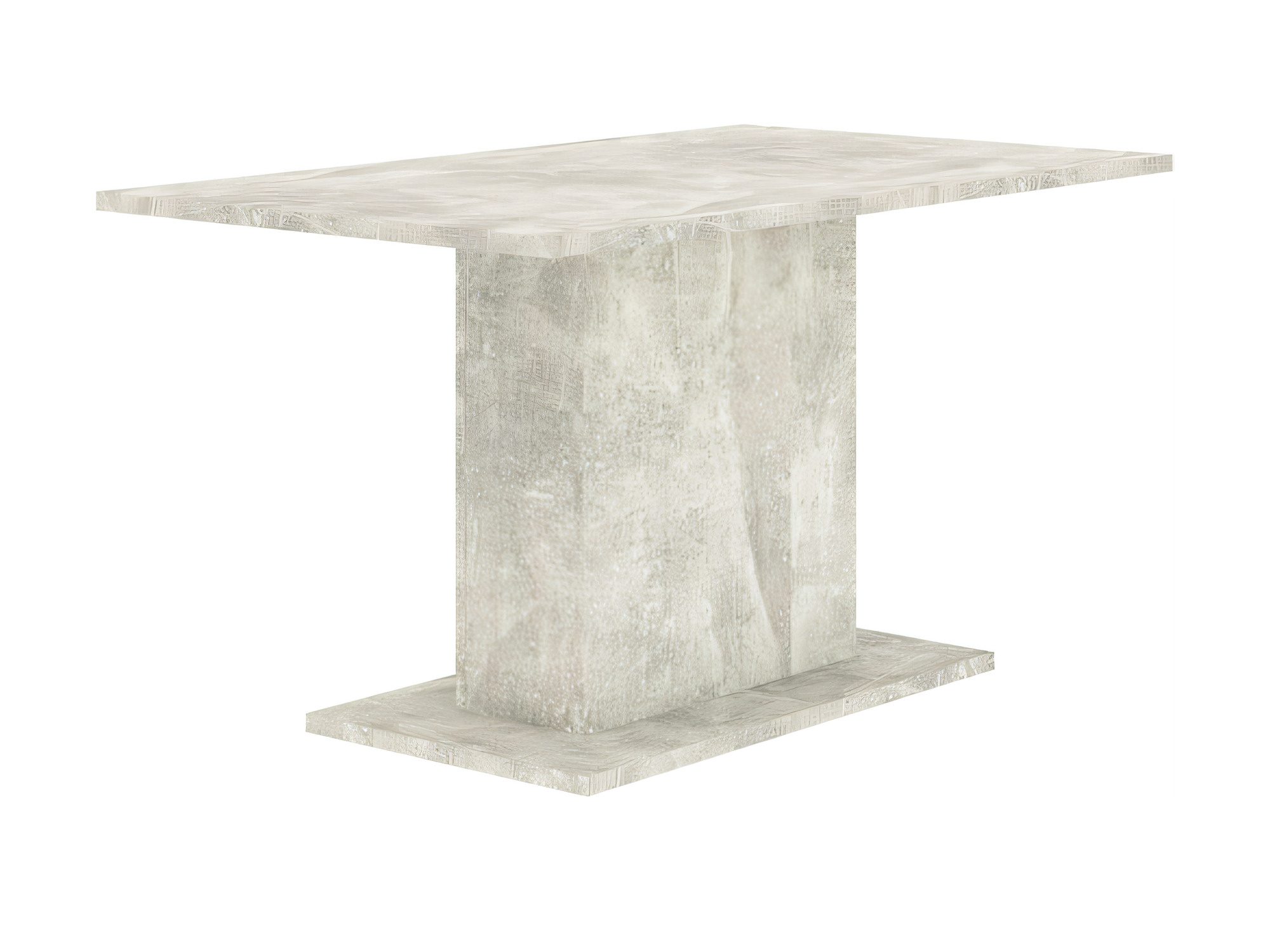 Stół prostokątny Teviano 138 cm beton jasny z centralną podstawą