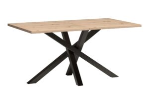 Miniaturka 5 - Stół rozkładany Sorenta 160 cm z blatem Dąb Artisan na czarnych nogach