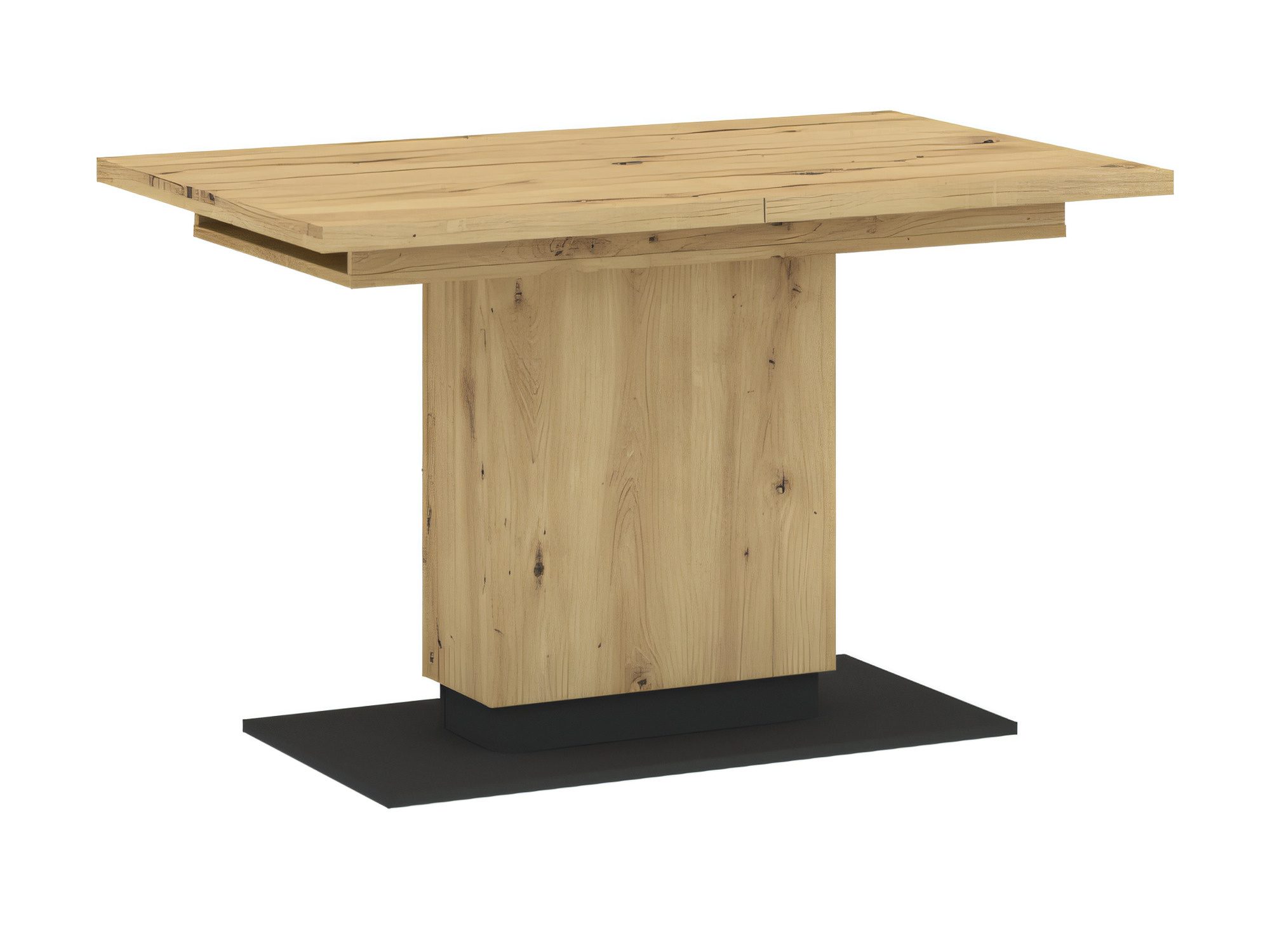 Stół Stilvero 120–180 cm dąb artisan i czarny
