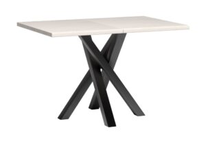 Miniaturka 6 - Stół rozkładany Tavolio 120 × 80 cm z jasnym blatem kraft biały