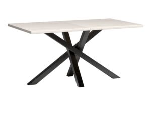 Miniaturka 2 - Stół rozkładany Tavolio 160 × 90 cm z jasnym blatem kraft biały