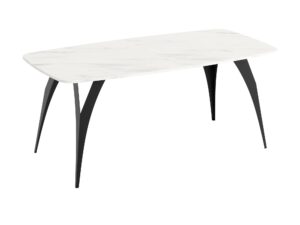 Miniaturka 3 - Stół Verbano – blat marmur bianco, czarny stelaż