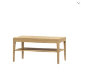Miniaturka 2 - Stolik kawowy Avolino 100 cm w jasnym wykończeniu z dolną półką