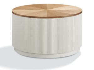 Miniaturka 2 - Zestaw 2 stolików kawowych ecru 80 cm z podnoszonym blatem – Eleganza